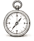 A pocket compass